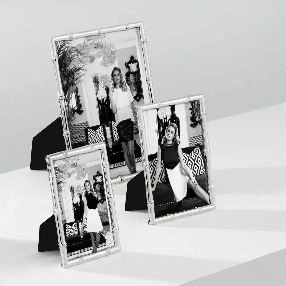 Rama foto din Metal/Sticla Argintiu/Transparent L20xH25cm Holden L Eichholtz