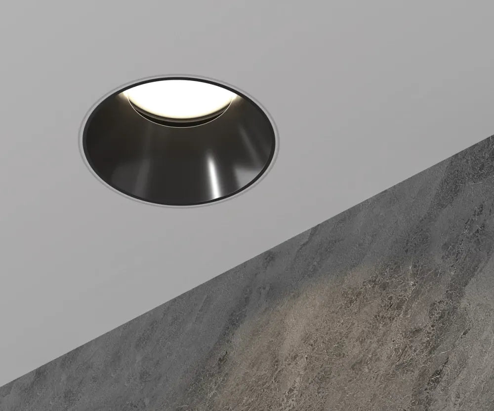 Spot incastrat rotund din Aluminiu Alb/Negru H4xD10cm IP 20 GU10 10W Share