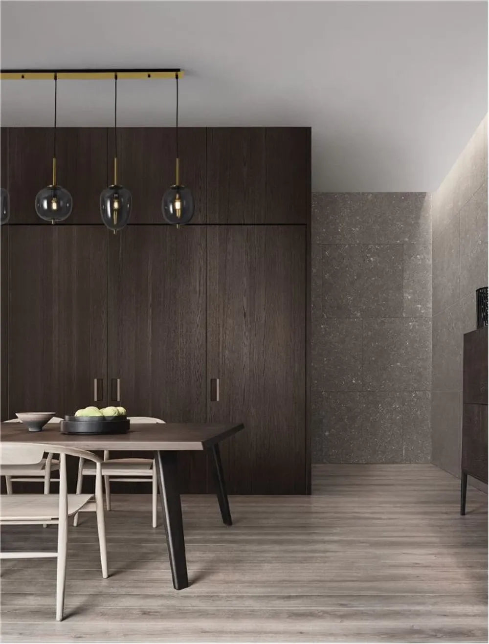 Lustra structura din Metal Auriu si abajur din Sticla Fumuriu H120xL110cm IP20 LATO