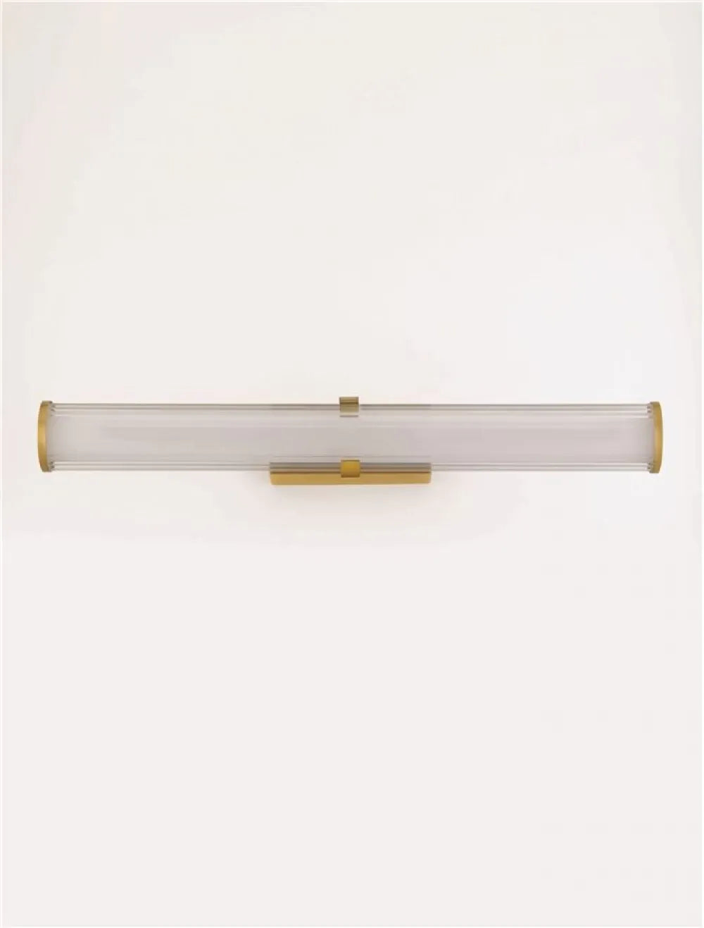 Aplica de perete structura din Metal Auriu si Sticla transparenta L63cm IP20 Hedula