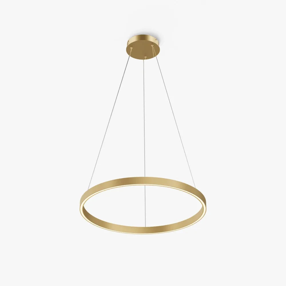 Lustra din Aluminiu Alama si Silicon Alb H120xD60cm Rim