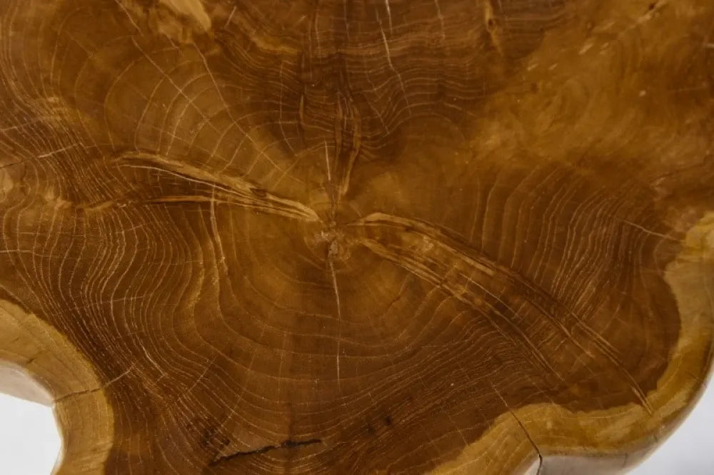 Masuta laterala Asimetrica din Lemn masiv de tec Maro L50xH40cm Root