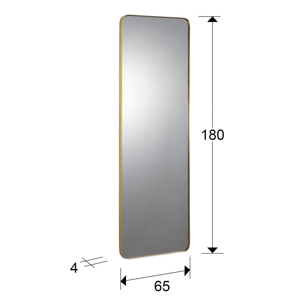 Oglinda Dreptunghiulara cu rama din MDF Auriu Orio H180xL65cm