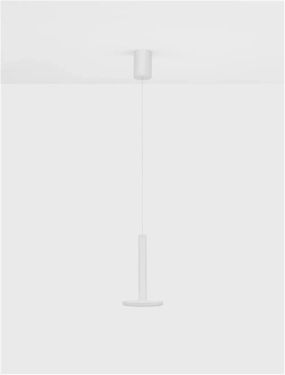 Pendul din Metal Alb H160xL15cm IP20 10W 517lm 3000k PALENCIA