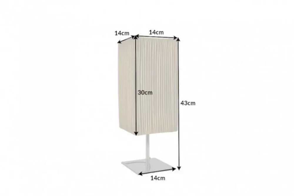 Veioza din Metal Argintiu si Textil Auriu H43xL14cm Paris