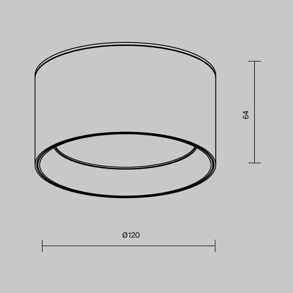 Spot aplicat din Aluminiu Alb D12xH6cm 12W 3000k 890lm IP20 Vega