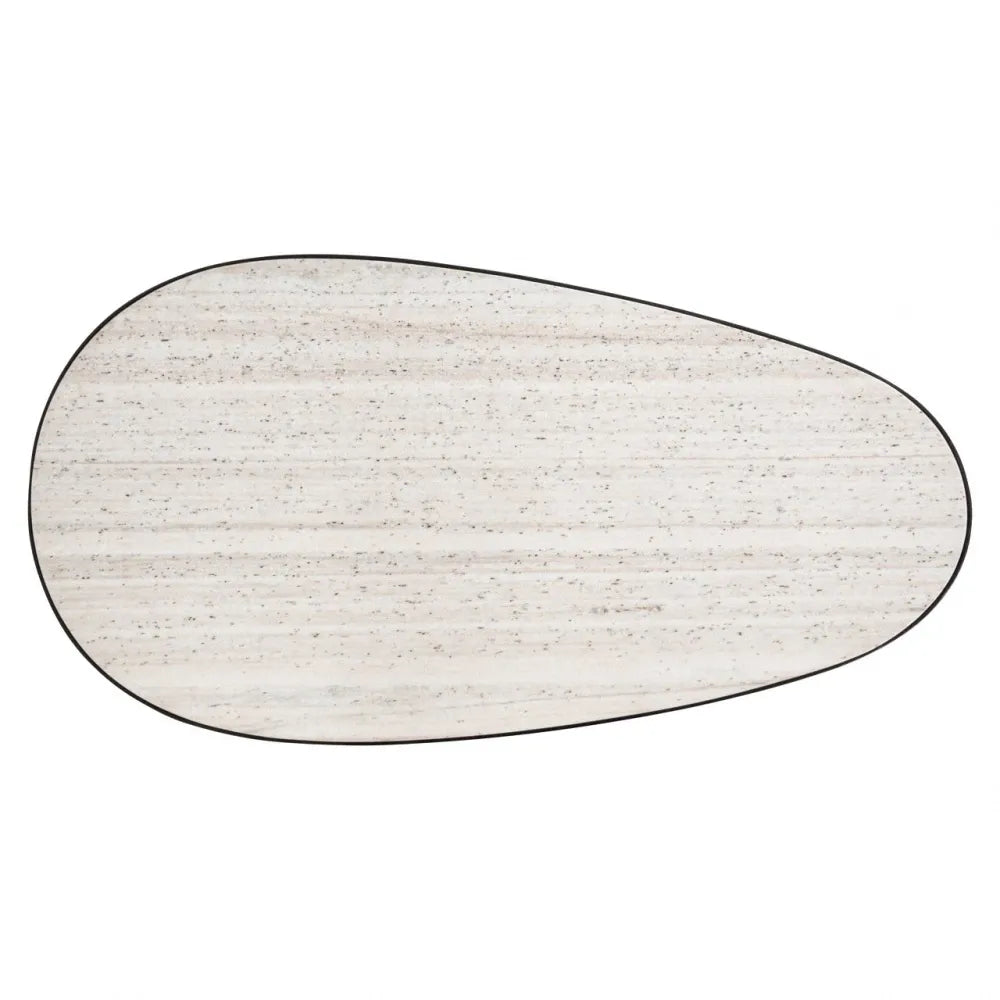 Masuta de cafea din MDF/Metal Maro si Marmura Crem L130xH35cm Biloxi Richmond interiors