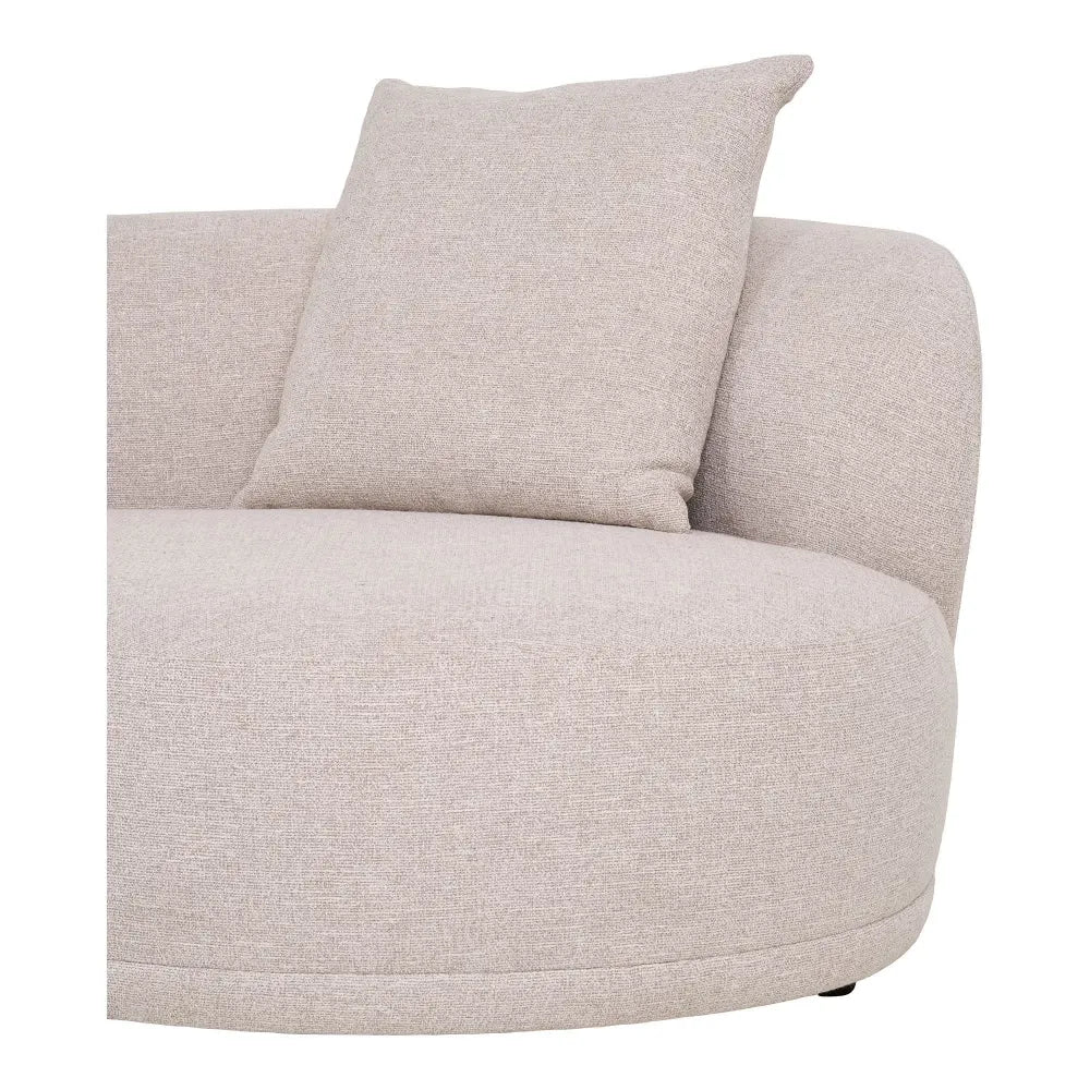 Coltar cu orientare stanga tapitat cu Stofa Bej L294xH69cm Kingston