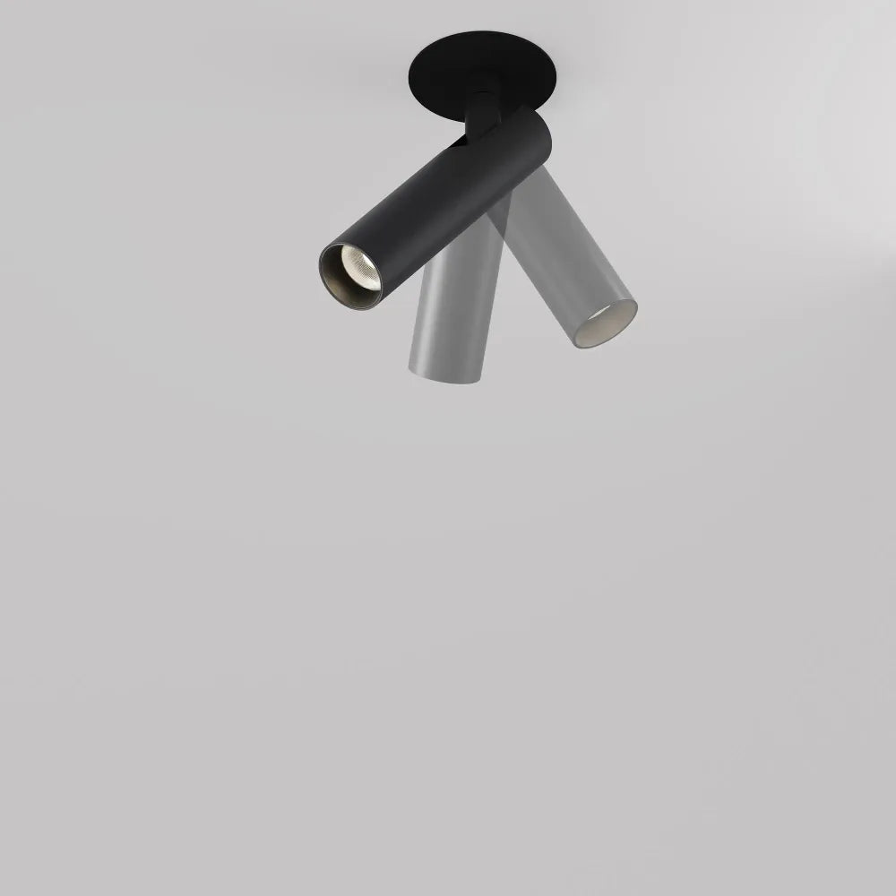 Spot incastrat din Aluminiu Negru H15.1xD3cm 6W 330lm 3000k Focus T