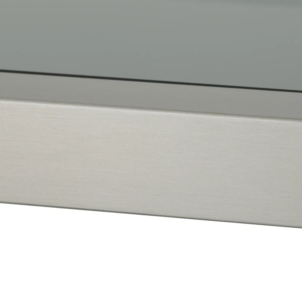 Etajera din Sticla Fumuriu si Metal Argintiu L35xH240.5cm Corrado I Eichholtz