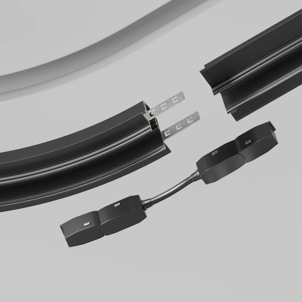 Conector de alimentare pentru conector semicerc Radius Exility din Plastic Negru