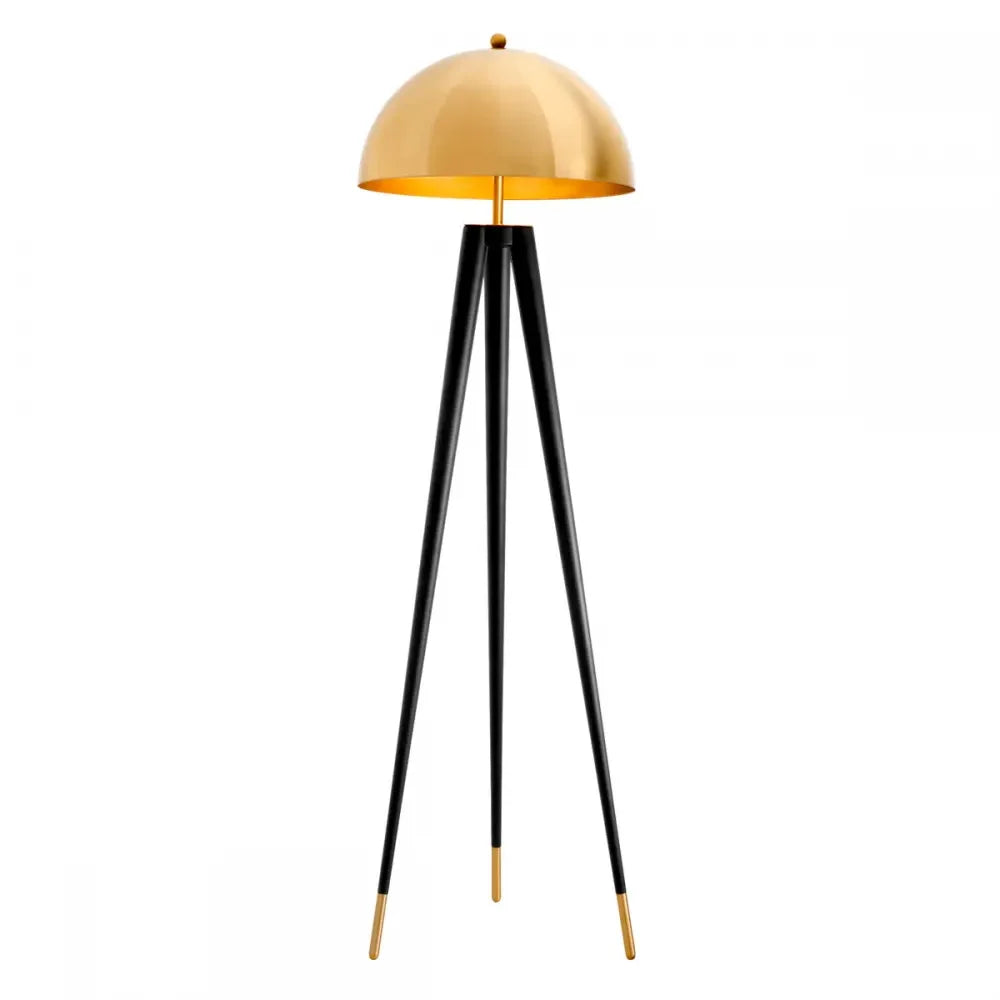 Lampa de podea din Metal Negru/Auriu H165xD50cm Coyote Eichholtz