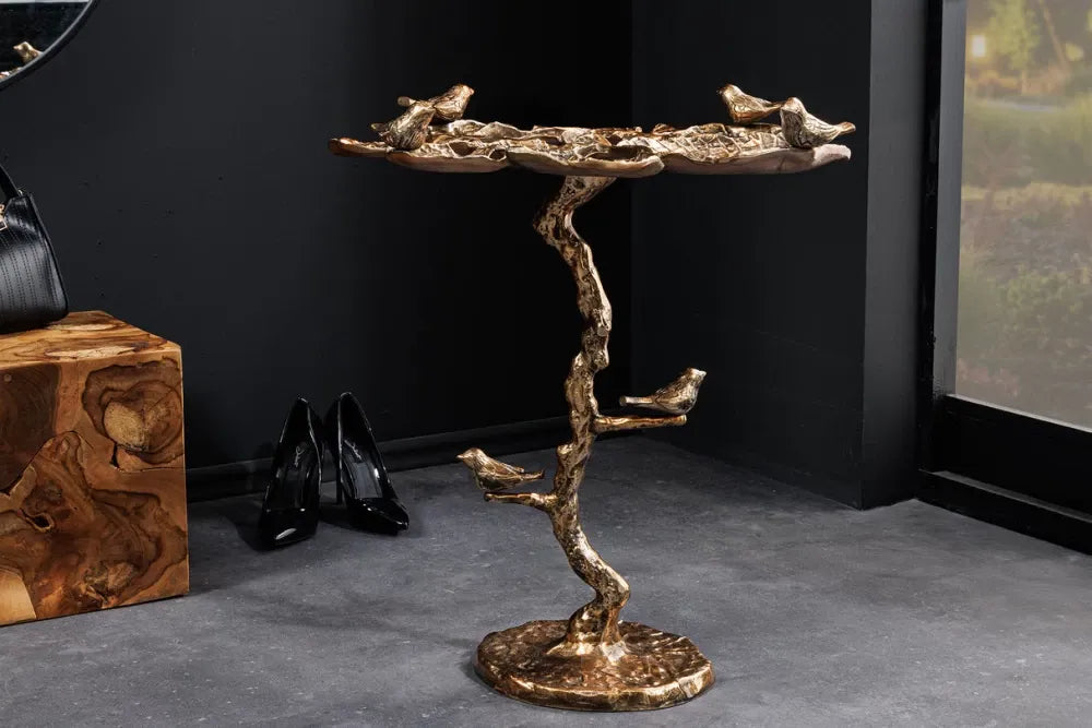 Masuta laterala din Metal Alama L56xH62cm Birds