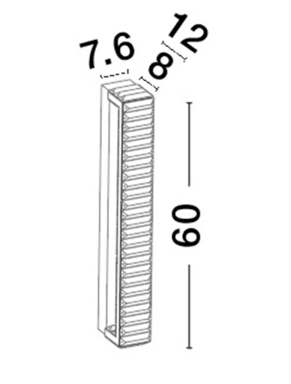 Aplica de perete structura din Metal Auriu si abajur din Cristal Transparent H60xL12cm IP20 19W 1428lm 3500k AURELIA