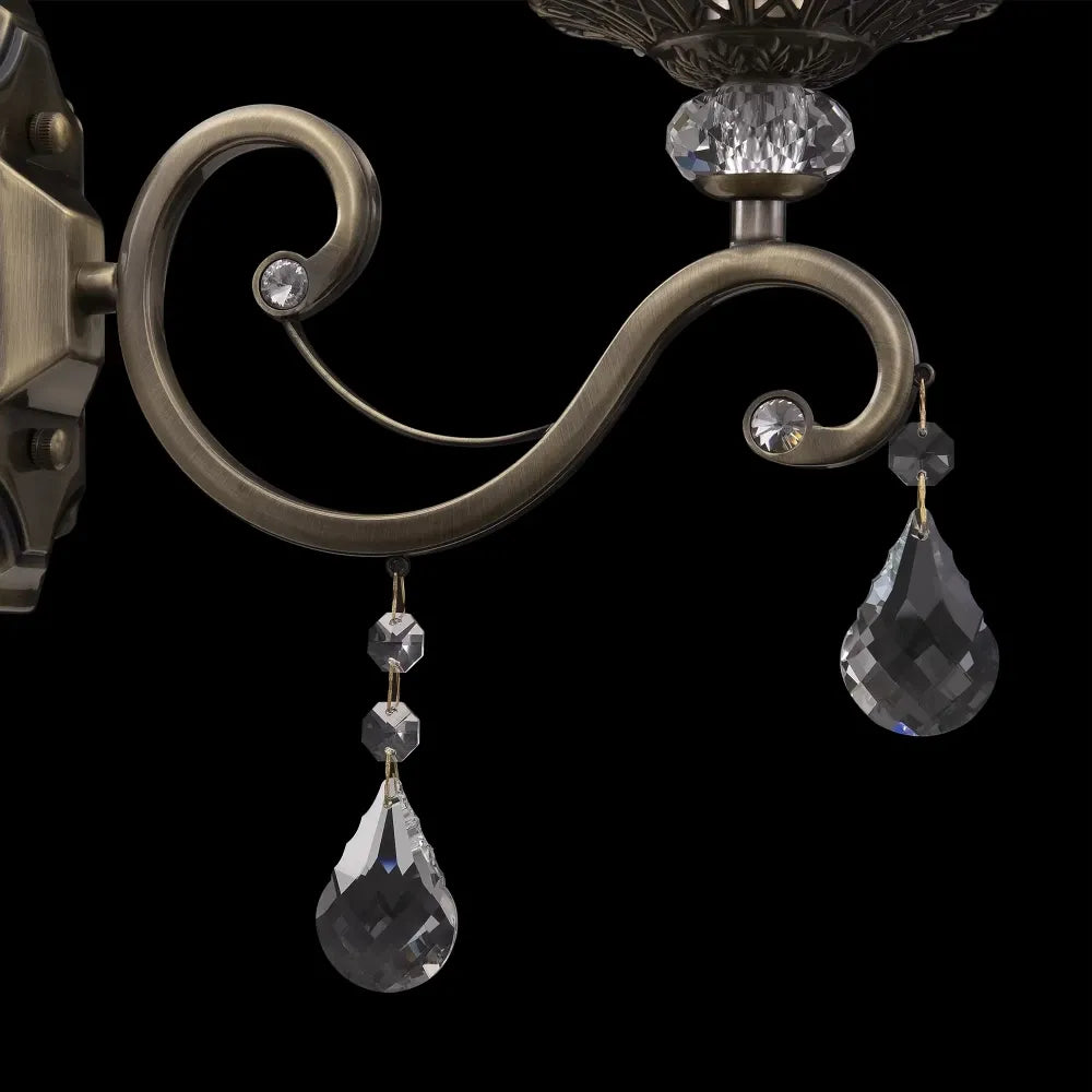 Aplica de perete din Metal Auriu L12x27xH39cm Grace