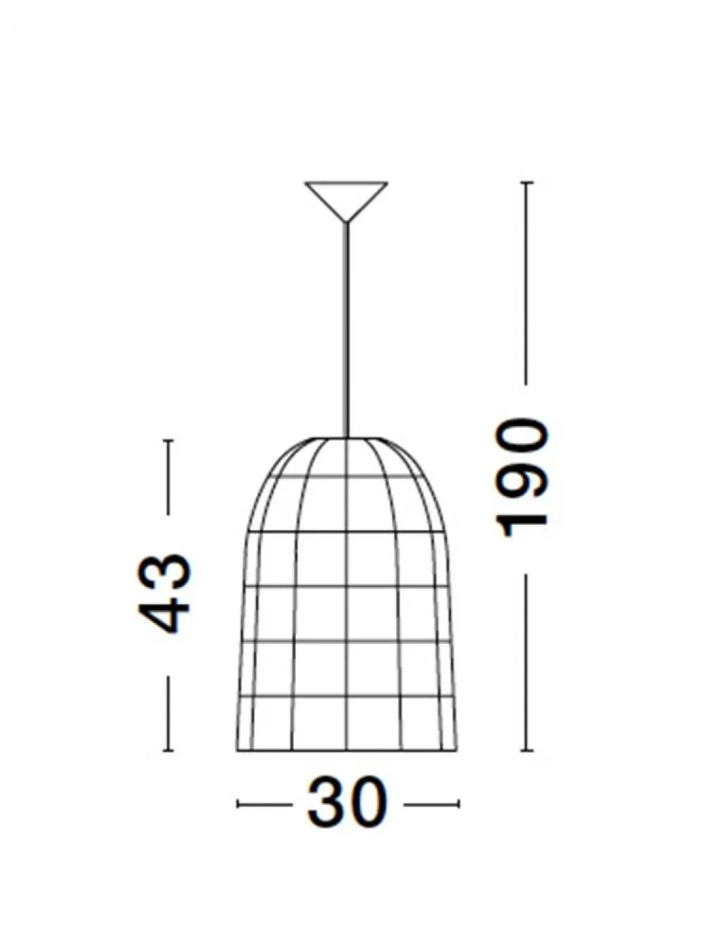 Pendul structura din Metal Negru si abajur din Ratan Bej H190xL30cm IP20 AURORA