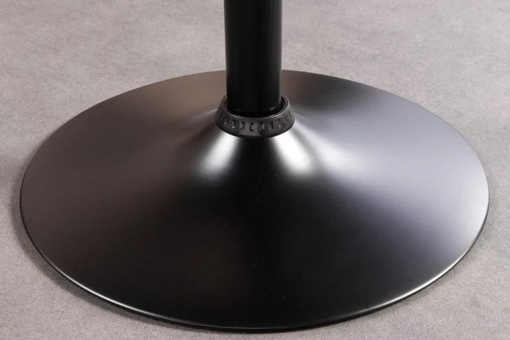 Scaun de bar din Metal Negru si Piele artificiala Negru H81-110xL50cm Manhattan