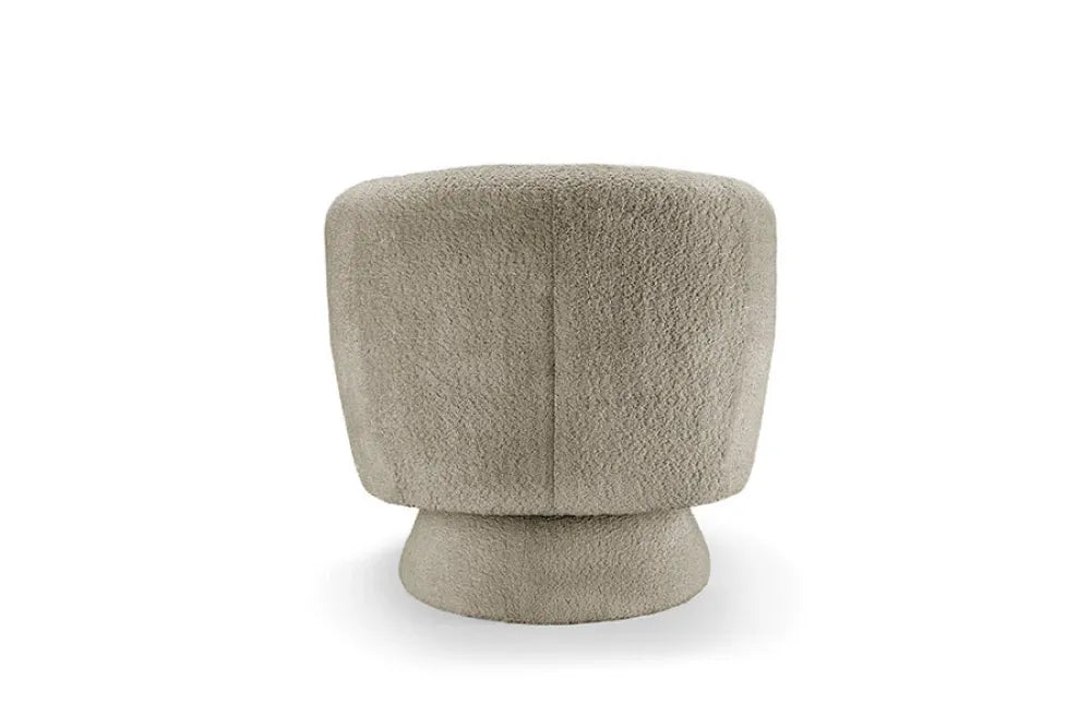 Fotoliu rotativ tapitat cu Stofa boucle Maro taupe H76xL76xA75cm Bossa Nova