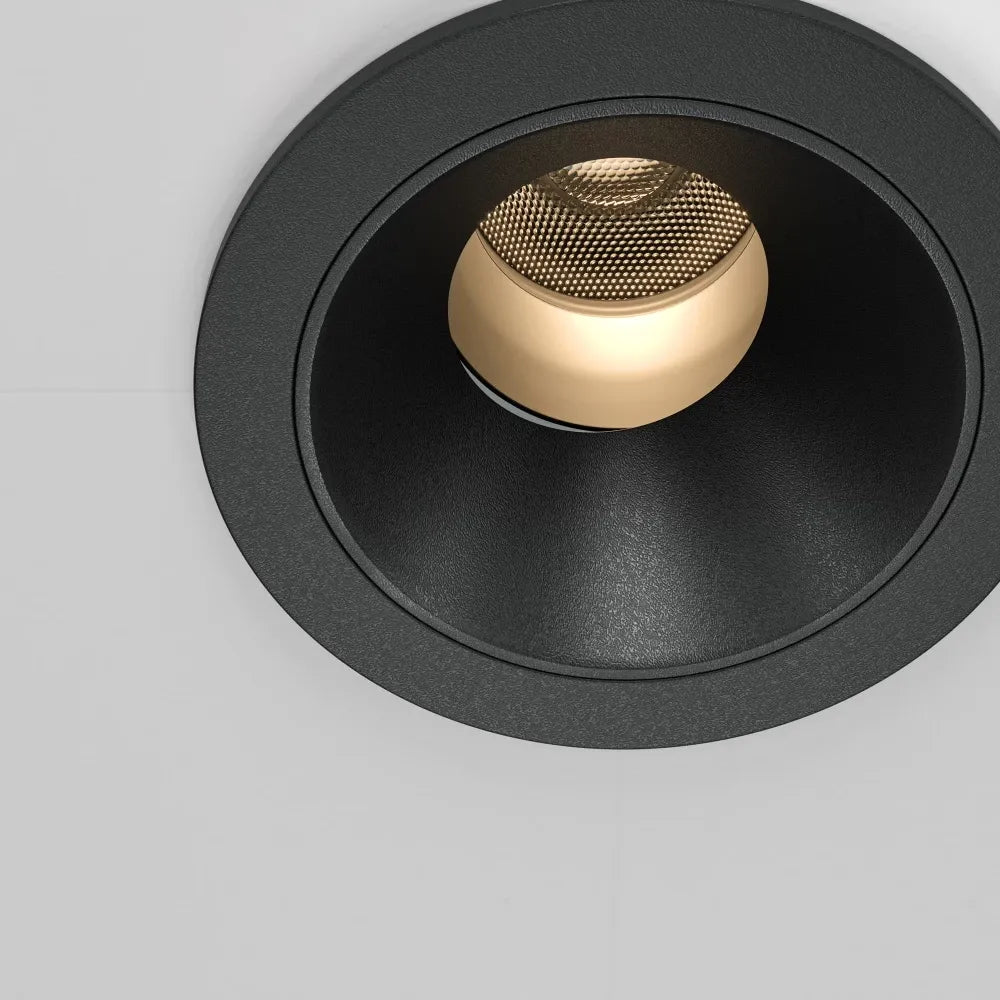 Spot incastrat din Aluminiu/plastic Negru H7xD6.2cm 7W 390lm 3000k Wise
