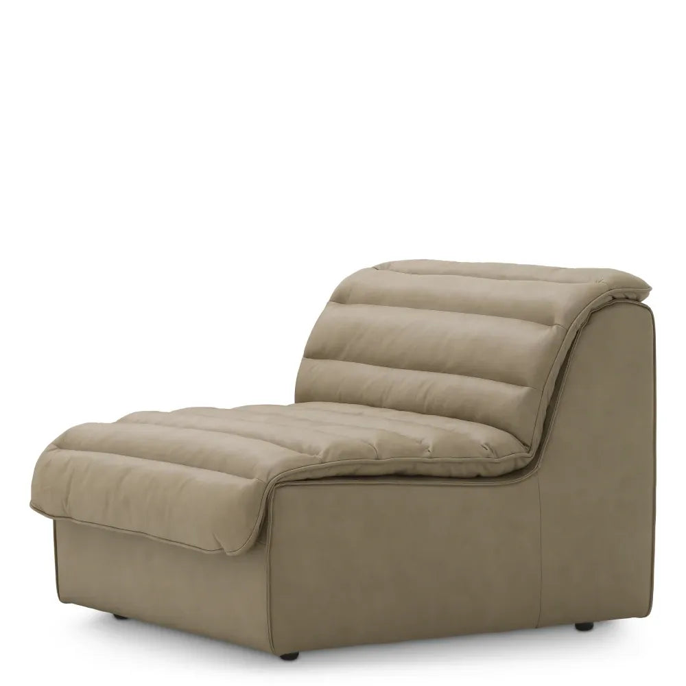 Modul centru tapitat cu Piele Bej L92xA106xH79cm Dunemore Eichholtz