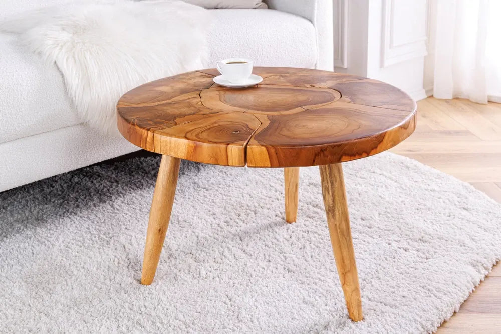 Masuta de cafea din Lemn de tec Maro L60xH40cm Mosaik
