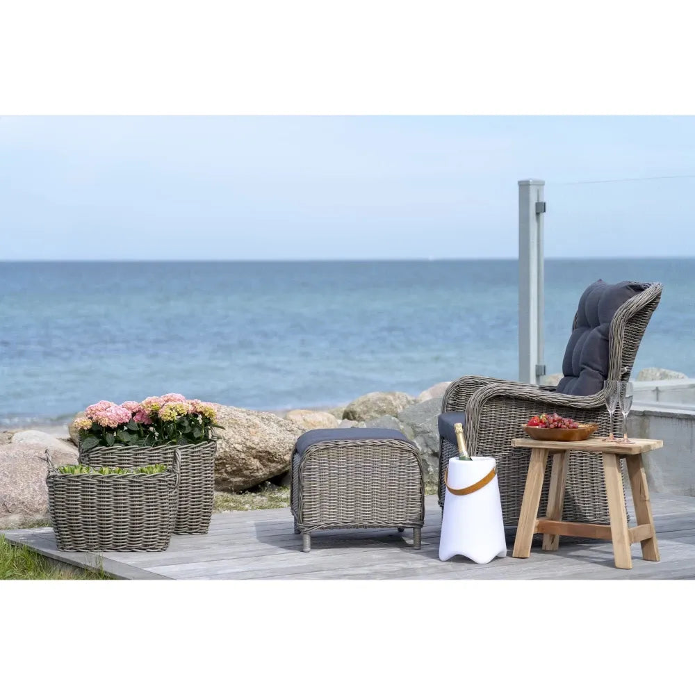 Veioza reincarbabila tip frapiera din Polipropilena Alb H37.5xD25cm Bristol