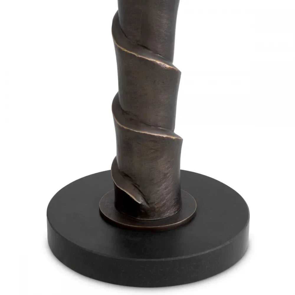Lampa de podea din Metal Bronz si Textil Bej H169xD50cm Riverbank Eichholtz