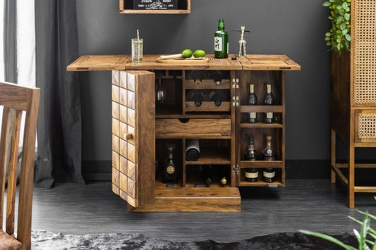 Bar din Lemn masiv de palisandru Maro Mosaico L65/130xH100cm