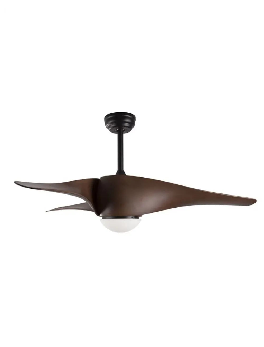 Ventilator structura din Metal Negru si abajur din Sticla Alb H45-58xL132cm IP20 18W 650lm 3000k BREEZE