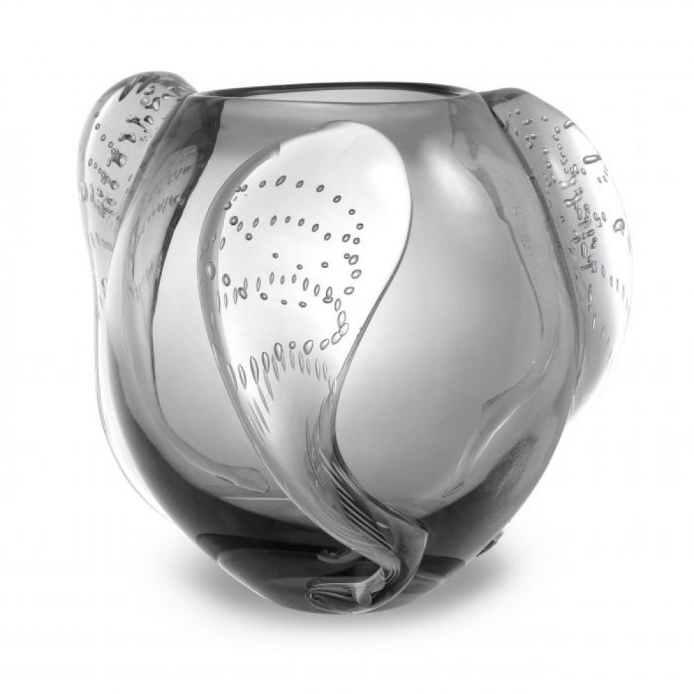 Vaza decorativa din Sticla Gri D32xH28cm Sianluca