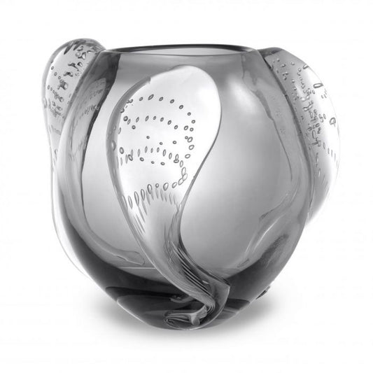 Vaza decorativa din Sticla Gri D32xH28cm Sianluca