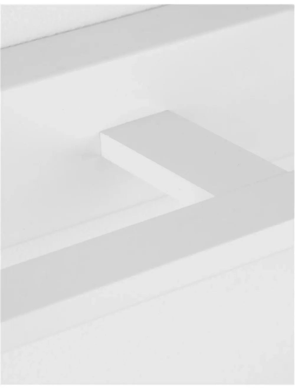 Aplica de perete structura din Aluminiu Alb si abajur din Acrilic Alb H6xL41.5cm IP44 12W 913lm 3000k MONDRIAN