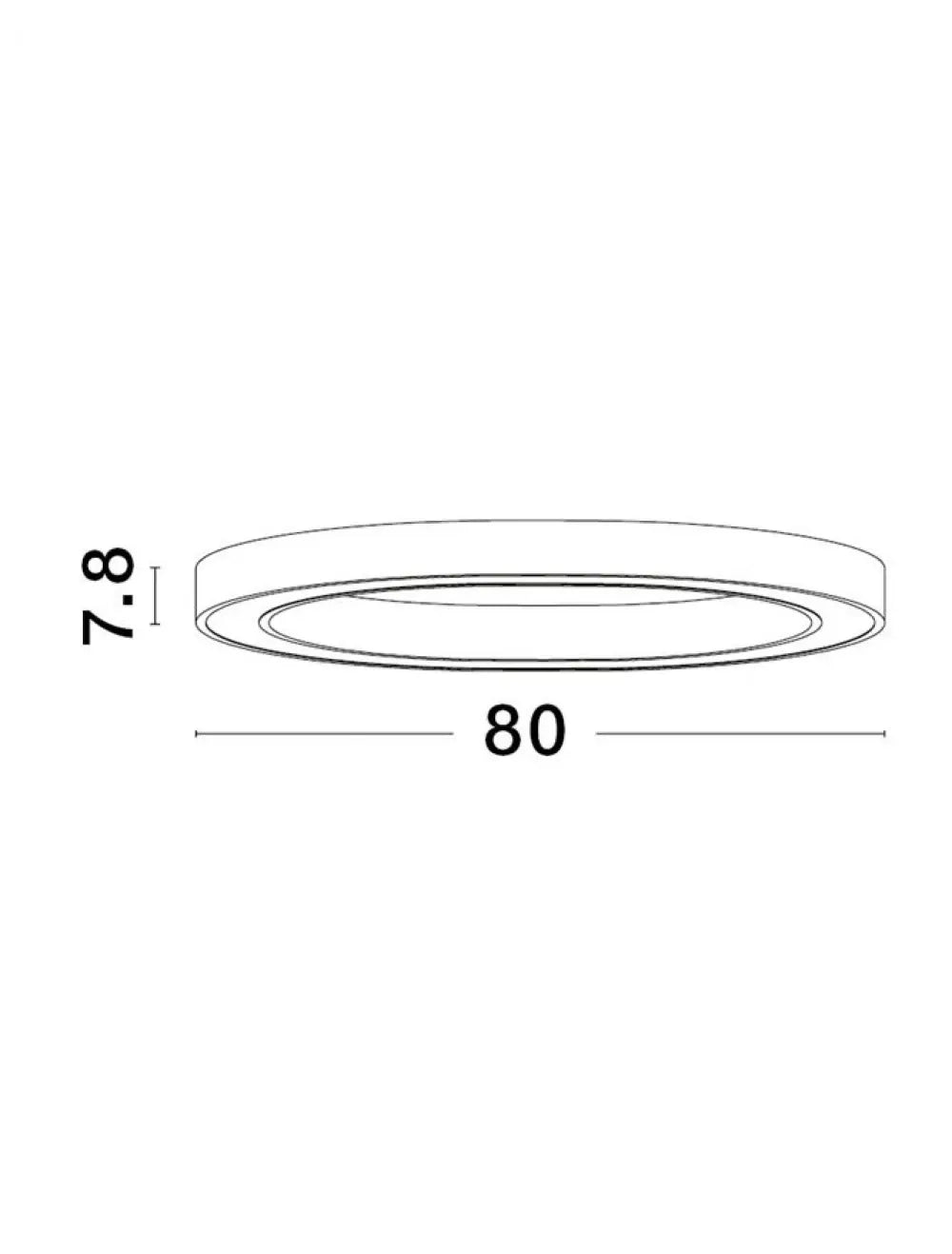 Plafoniera structura din Aluminiu Alb si abajur din Acrilic  H7.8xL80cm IP20 50W 2968lm 3000k STING