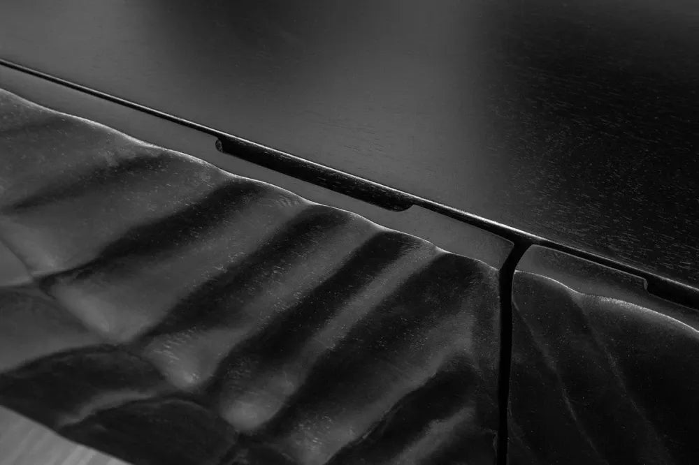 Comoda TV suspendata din Lemn de mango Negru L160xH29cm SCORPION