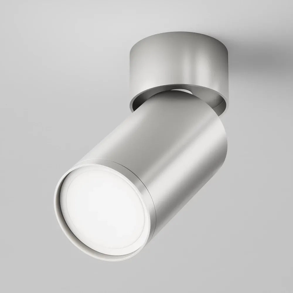 Spot aplicabil din Aluminiu Argintiu mat H13xD5cm IP 20 GU10 10W FOCUS S