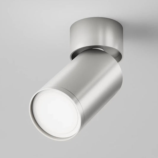 Spot aplicabil din Aluminiu Argintiu mat H13xD5cm IP 20 GU10 10W FOCUS S