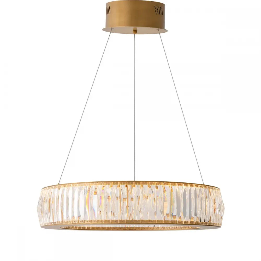 Candelabru din Metal Alama si Cristal Transparent H13xD63cm Vancouver S Eichholtz