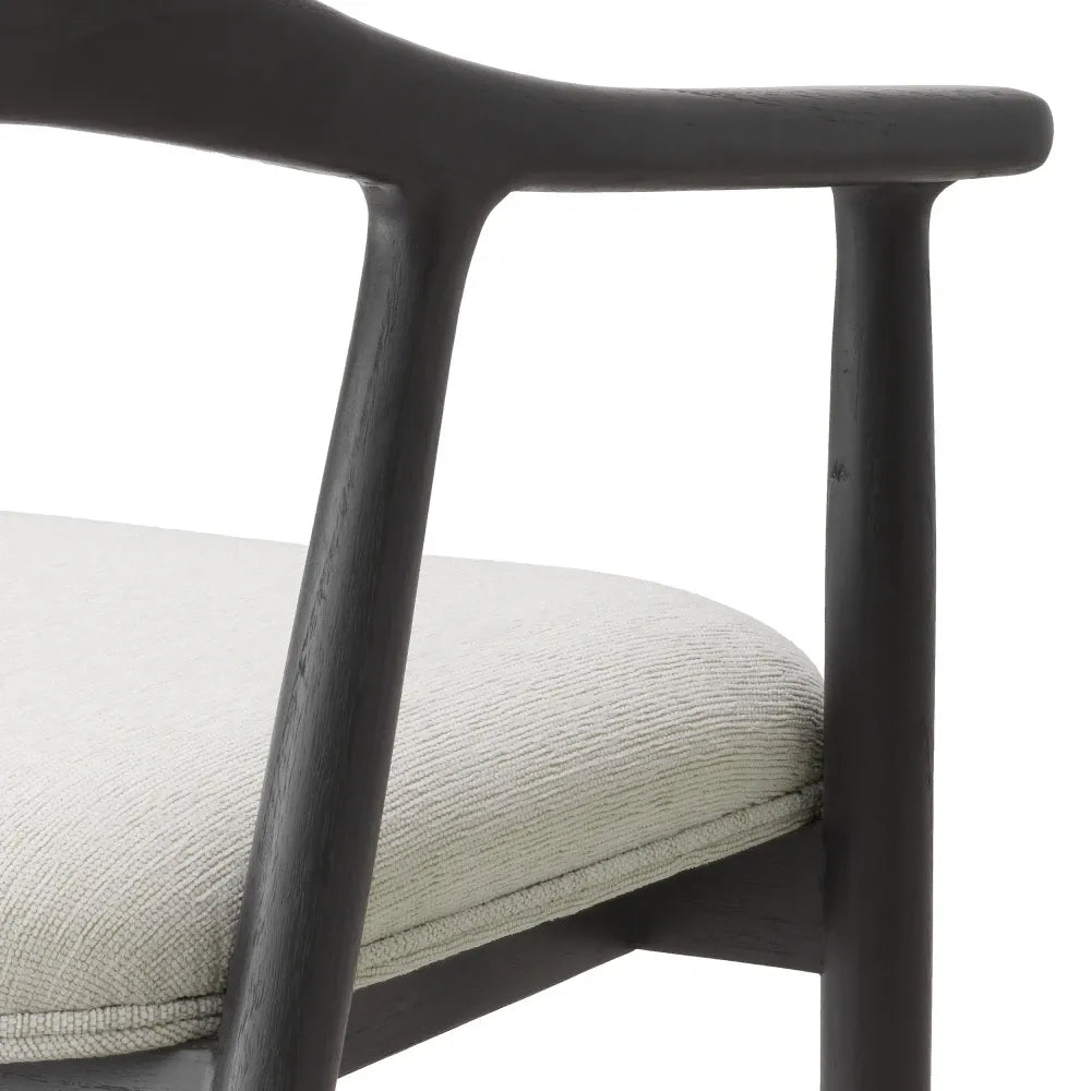 Scaun tapitat cu Stofa Crem L53xA55xH78cm Beale Eichholtz