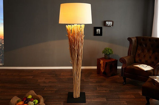 Lampa de podea din Lemn masiv Maro D55xH175cm Driftwood Euphoria