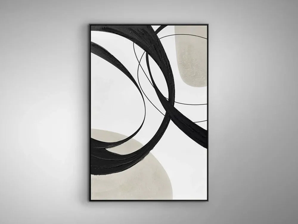 Tablou Abstract pe Panza Multicolor L80xH120cm Actio II