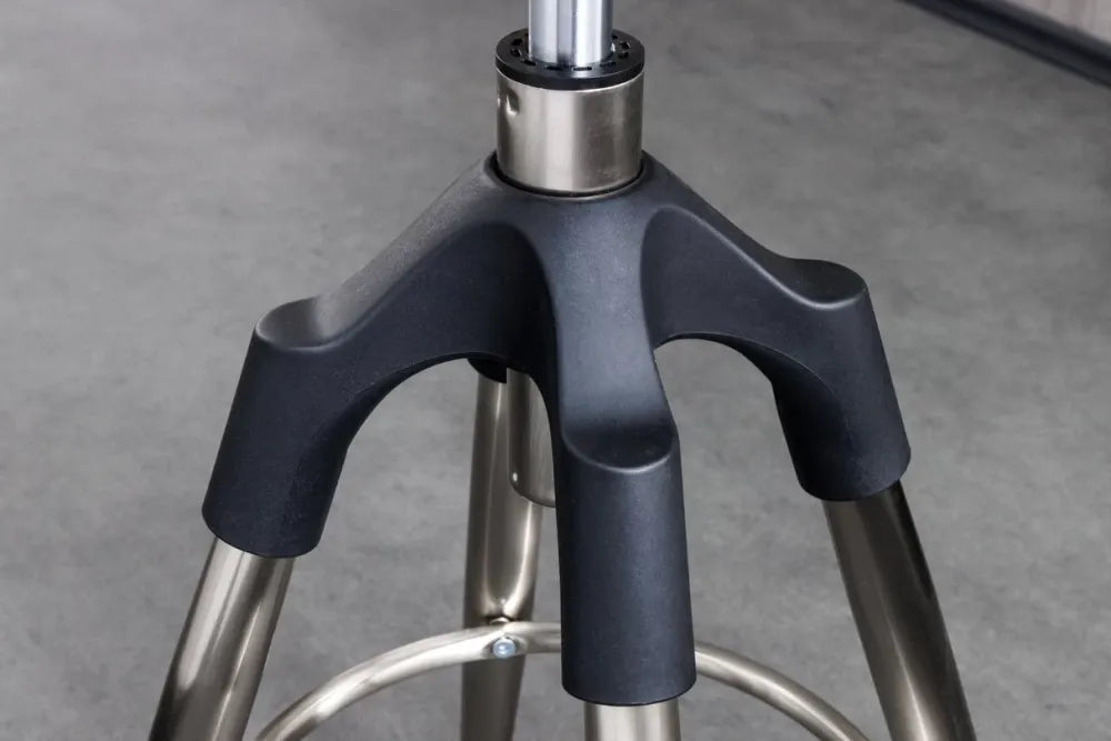 Scaun de bar din Metal Argintiu periat H81xL39cm Industrial