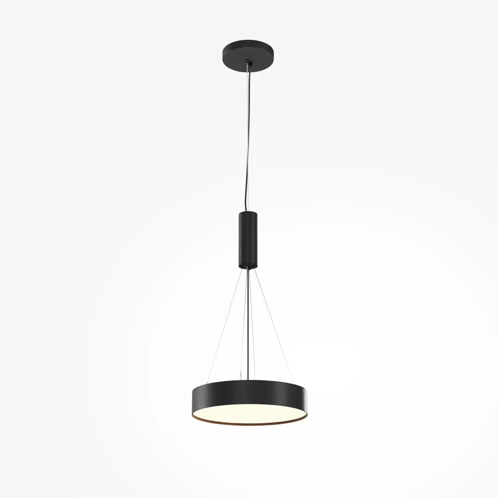 Plafoniera din Aluminiu Negru H6xD30cm Zon