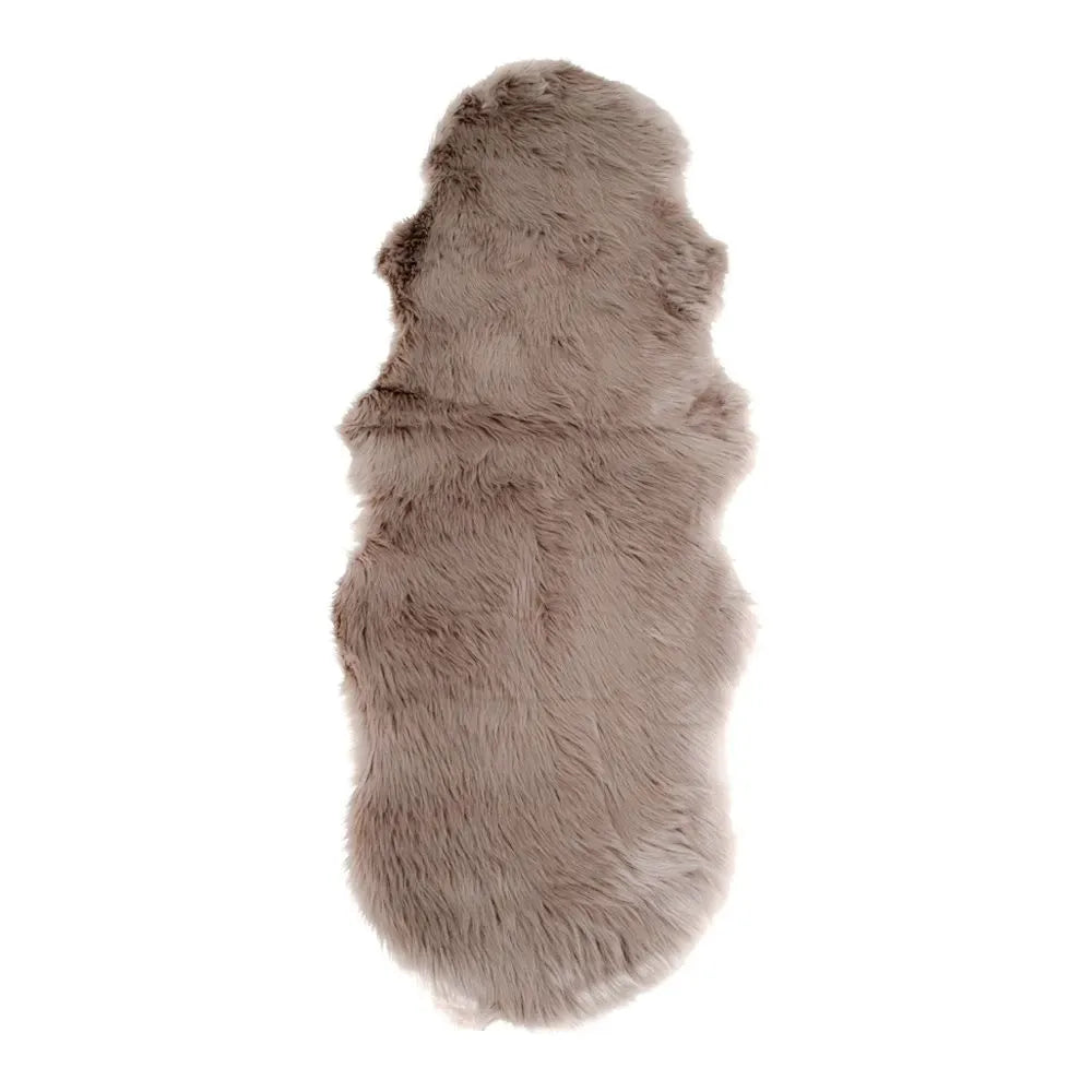 Blanita sintetica decorativa Maro deschis 180x60cm Lambskin Artificial