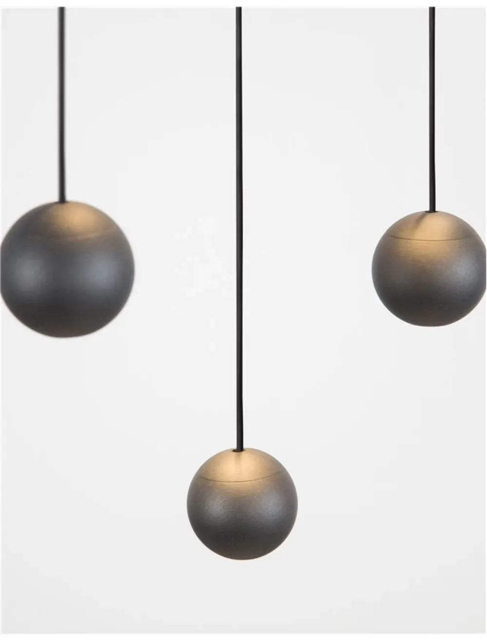 Candelabru structura din Aluminiu Negru si abajur din Aluminiu Negru H150xL40.5cm IP20 48W 1902lm 3000k NOCCI