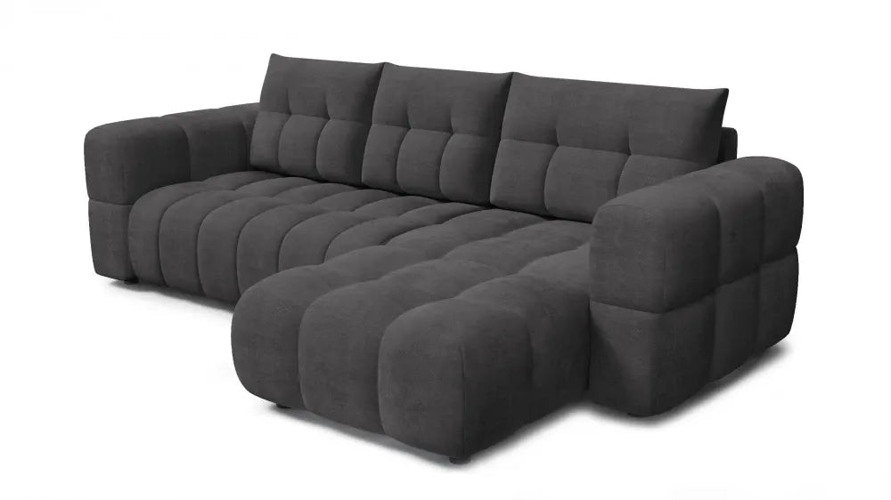Coltar in forma de L tapitat cu material pet friendly Alias gri L264 x 160cm