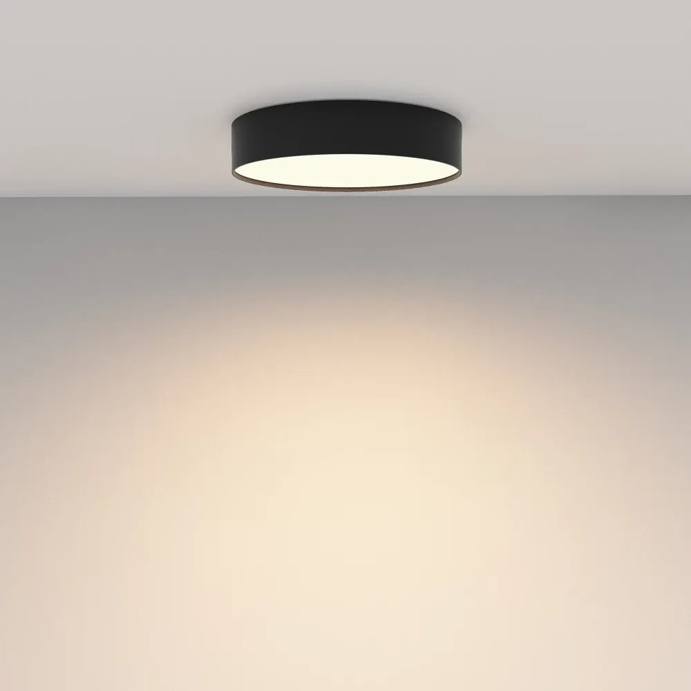 Plafoniera din Aluminiu Negru H6xD30cm Zon