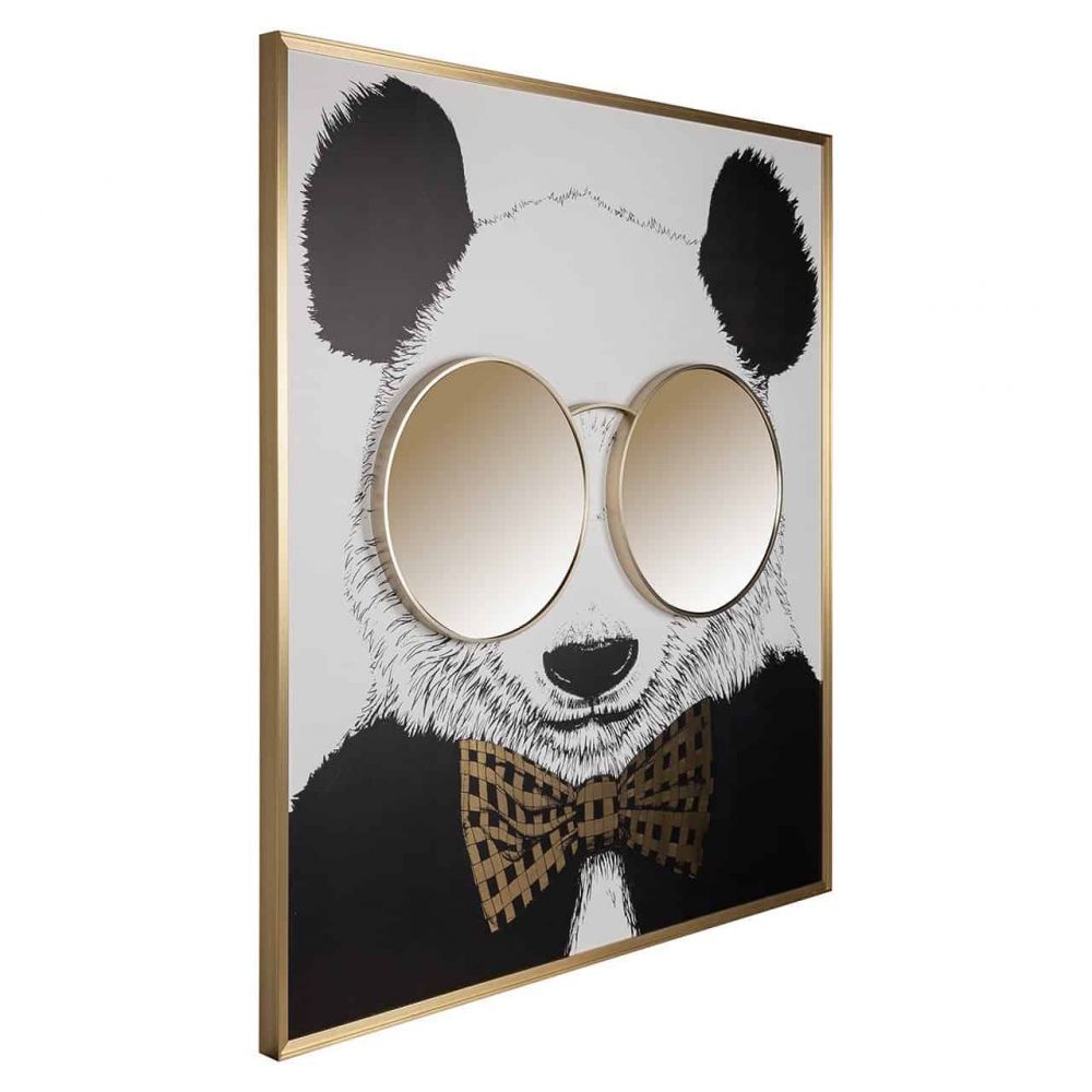 Tablou cu oglinda Auriu/Negru L118.5xH130.5cm Panda Richmond Interiors