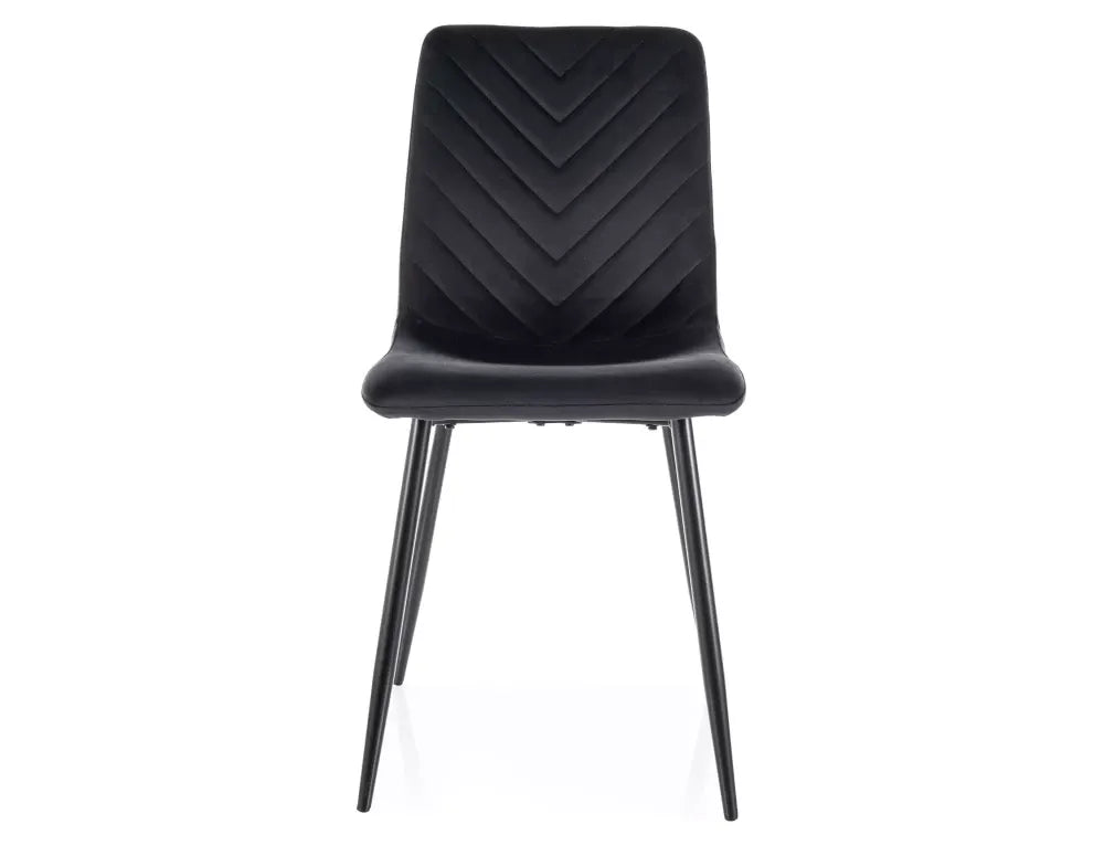 Set 2 scaune din Catifea Negru si Metal Negru Hx91Lx45xAcm Daren