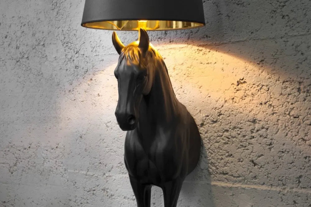 Lampa de podea din Metal/plastic Negru si Textil Negru H130xD40cm Black beauty