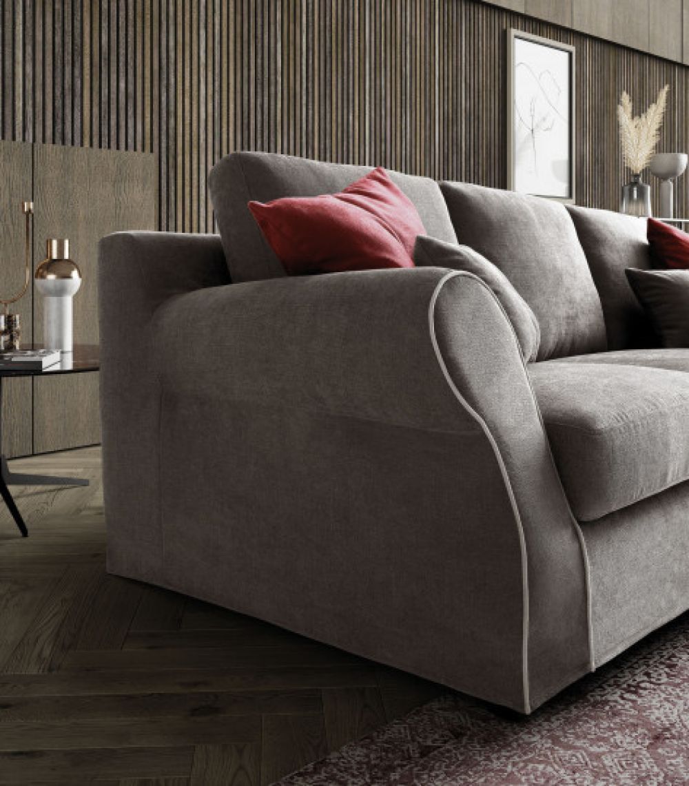 Canapea fixa 3 locuri Abby stil Modern L248cm